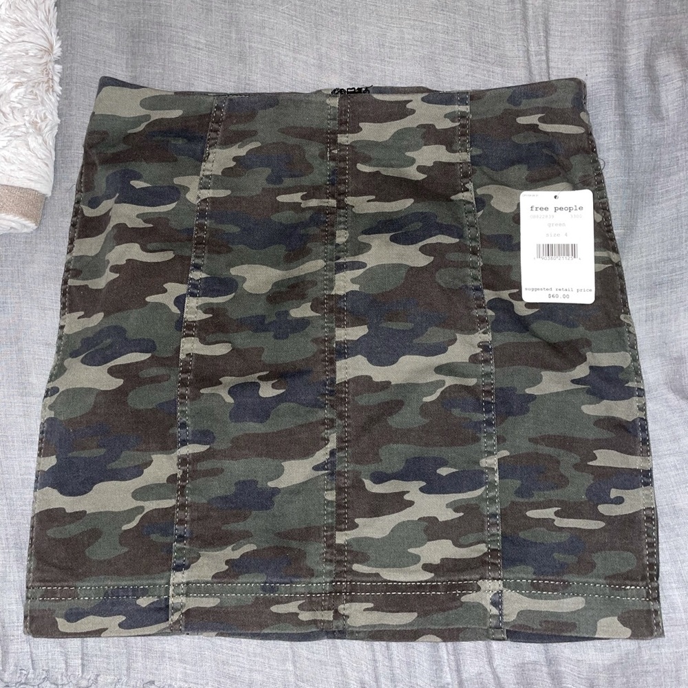 NWT Free People Camo Skirt